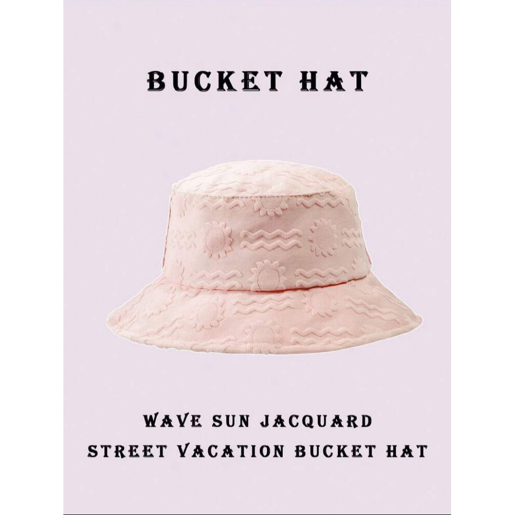 Mũ bucket vải hoa văn nổi (  10 màu )