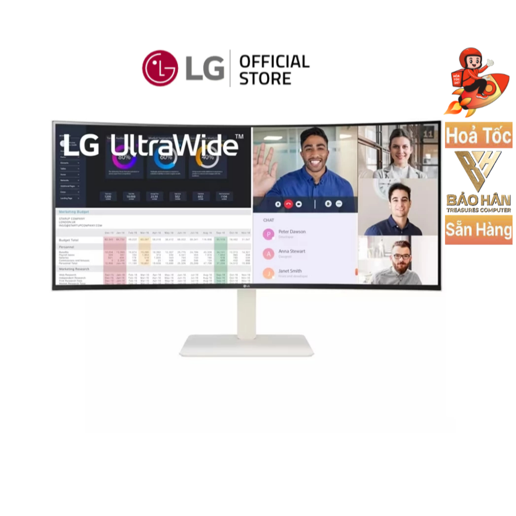 Màn hình LG UltraWide 38WR85QC-W 38 inch Nano IPS 2K 144Hz G-Sync Compatible, FreeSync Premium Pro
