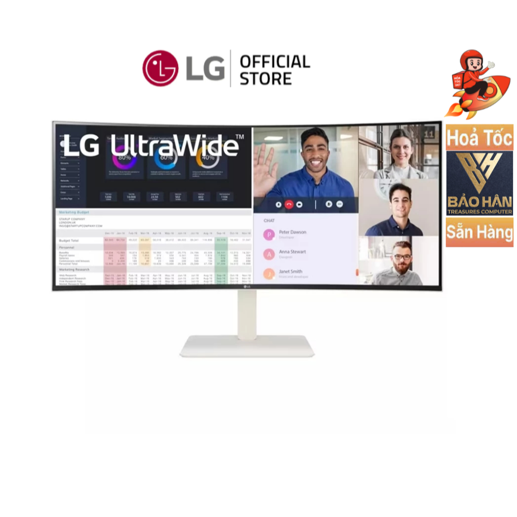 Màn Hình LG 38WR85QC-W.ATV 38" Cong WQHD Nano IPS 144Hz VESA DisplayHDR 600 - Hàng Chính Hãng