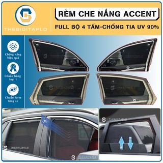 [Hyundai Accent] Rèm che nắng,chống tia UV bộ 4 cánh khung thép có nam châm hít cữa tự động tiện lợi dành cho oto