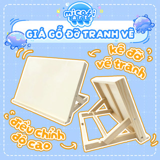 Giá Đỡ Tranh Vẽ Micofi Hoạ Cụ, Kê Đỡ Gỗ Để Vẽ Tranh Tô Màu Để Bàn, Giá Đỡ Mỹ Thuật Gấp Gọn Điều Chỉnh Độ Cao