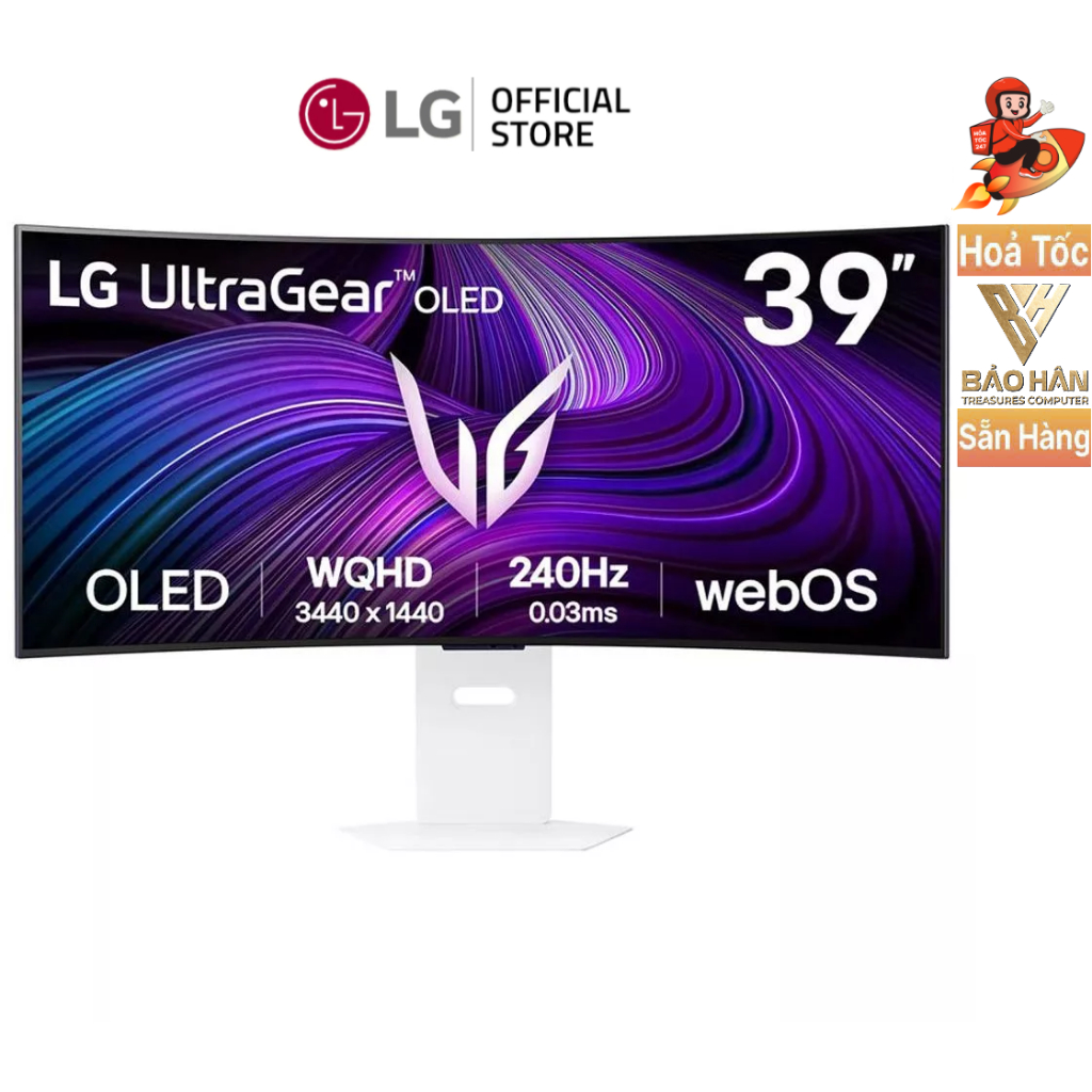 Màn hình Gaming LG UltraGear 39" 39GX90SA-W WQHD 240Hz OLED FreeSync - Hàng Chính Hãng