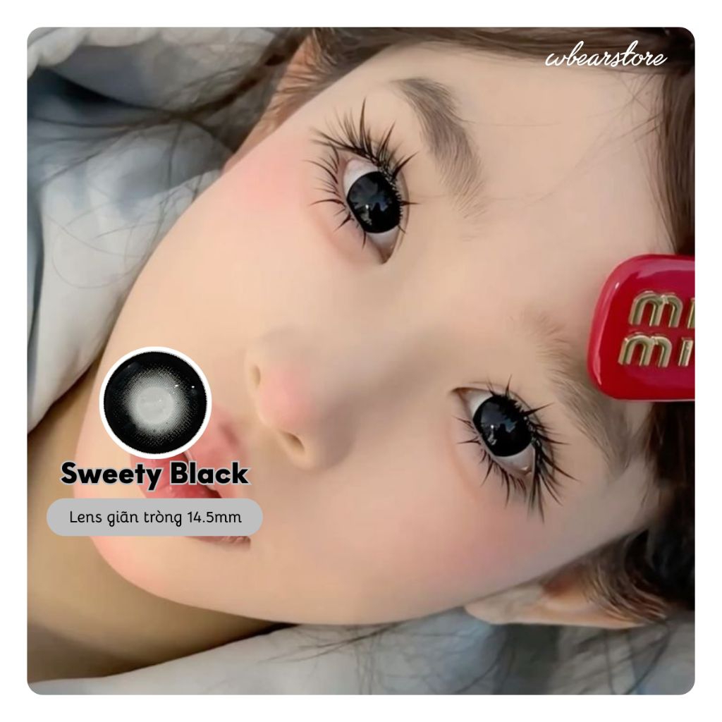 Lens 1 Ngày Sweety Black Màu Đen Giãn Tròng 14.5mm