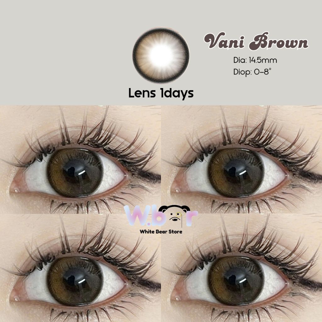 Lens 1 Ngày Vani Brown Giãn Tròng 14.5mm