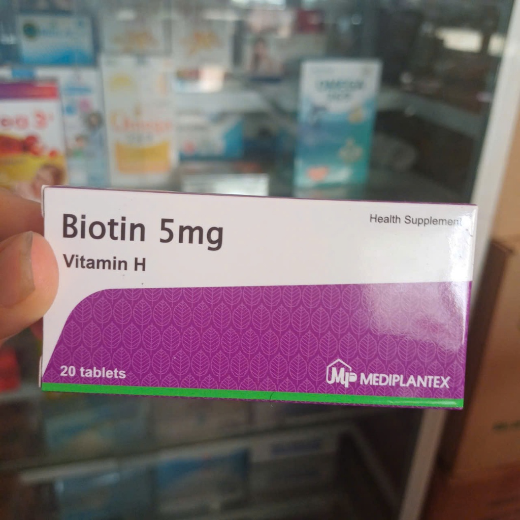 Viên Uống Biotin 5mg Vitamin H Mediplantex - Giảm Tiết Bã Nhờn, Hạn Chế Tóc Gãy Rụng