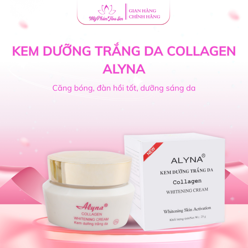 Kem dưỡng trắng da Collagen Alyna