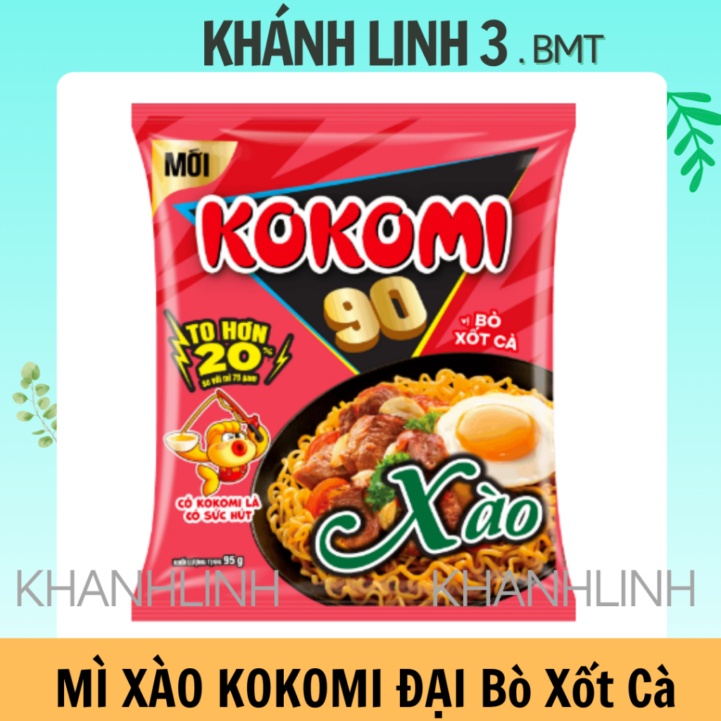 ☘️ 60 gói x 95gr Mì xào Kokomi đại 90 vị bò xốt cà .