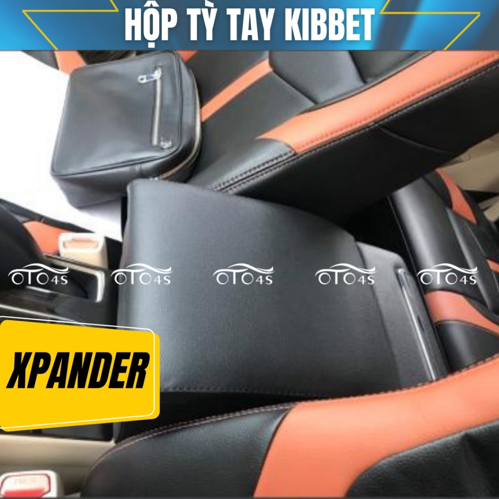 Hộp tỳ tay Xpander Kibbet - Bệ tì tay Xpander chuẩn theo xe - Không khoan vít - Cốc nước - Nắp trượt