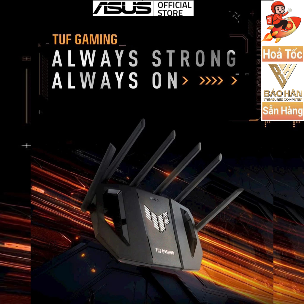 Gaming Router WiFi 7 ASUS TUF Gaming BE6500 - Hàng Chính Hãng