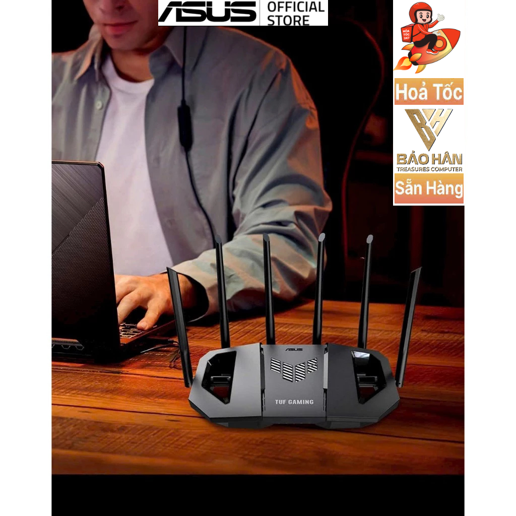 Router WiFi 7 ASUS TUF Gaming BE6500 - Hàng Chính Hãng