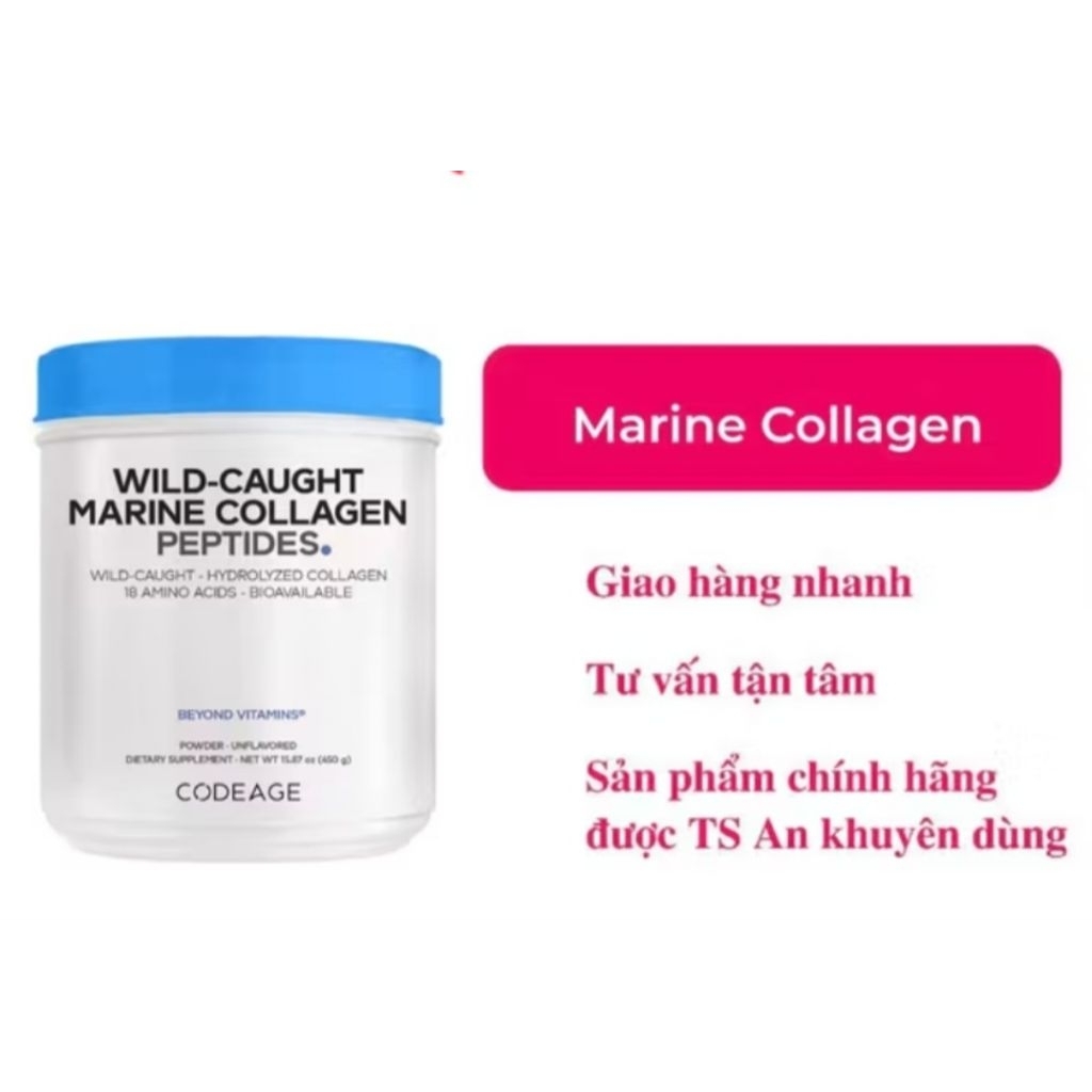 Collagen Codeage xanh (Marine Collagen Peptides) 