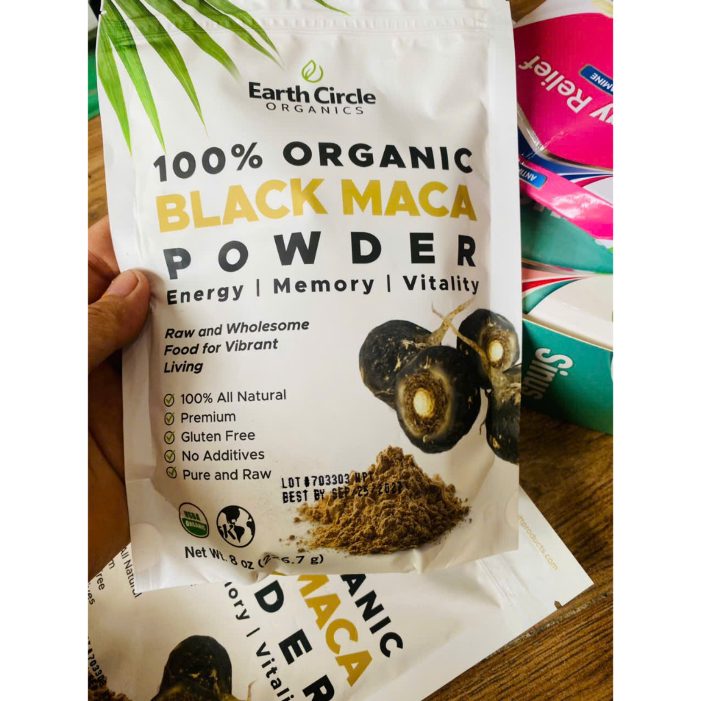 Bột rễ Maca đen Black Maca 226g, Earth Circle Organics Black Maca 226g