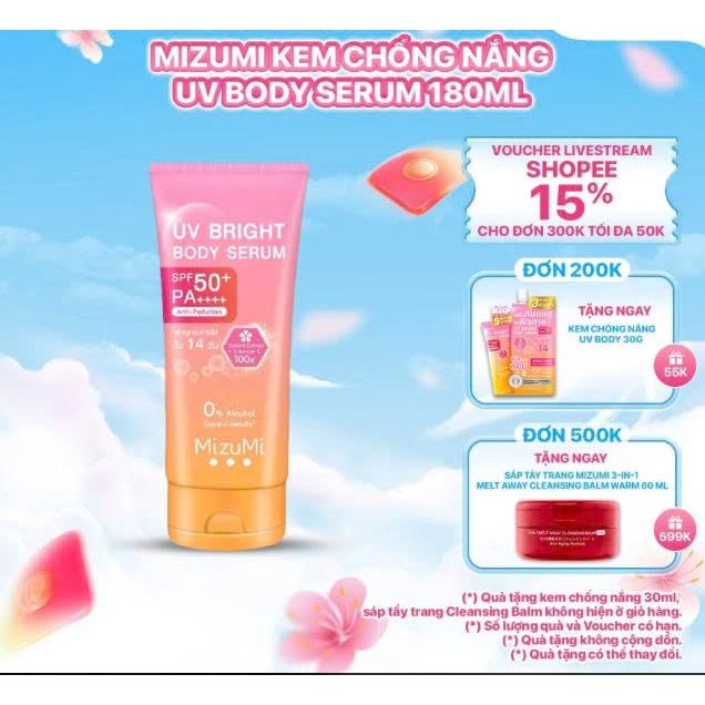 MizuMi Kem chống nắng UV Body Serum 180ml