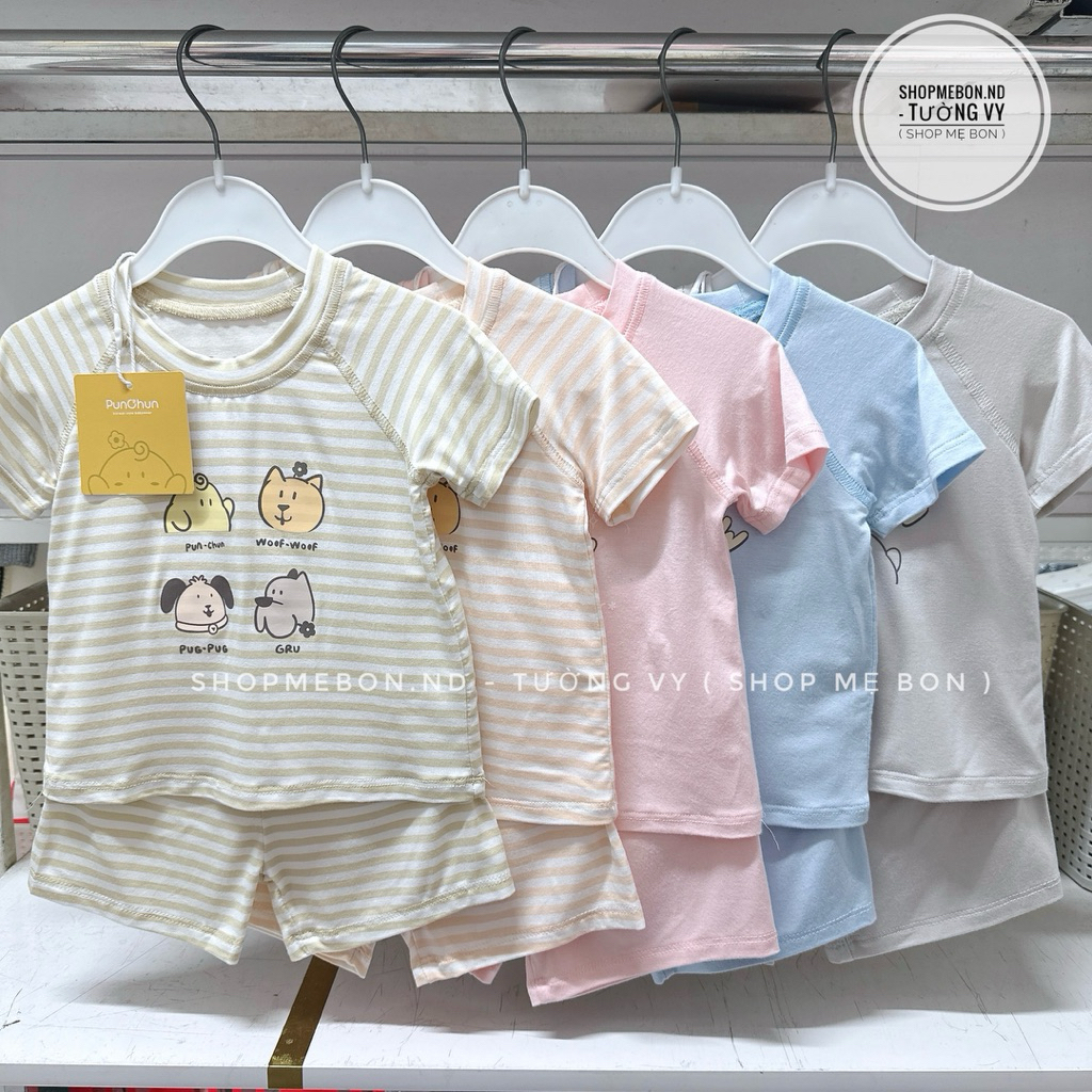 [ Punchun ] Bộ cộc tay Punchun cho bé trai bé gái