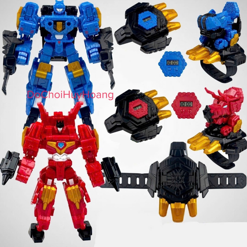 Lực lượng nhí Miniforce 7 DINOID Lực lượng nhí 7 robot Thunder Tyrannosaurus T-Rex Triceratops