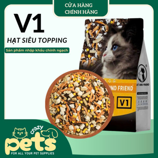 [30% topping] Hạt siêu topping V1 thức ăn bổ sung dinh dưỡng cho mèo kén ăn, mọi lứa tuổi