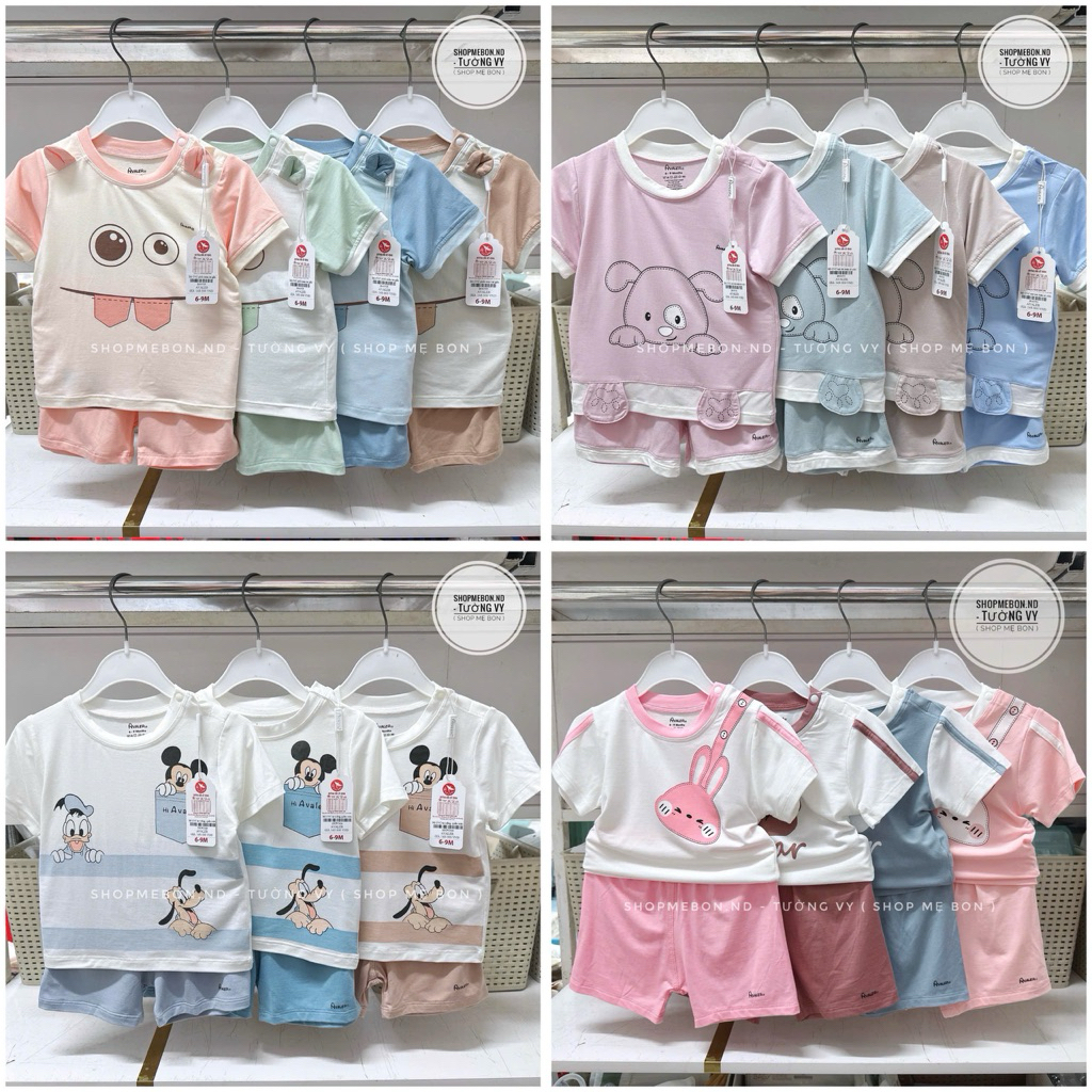 [ Avaler ] Bộ Avaler cộc tay vải sợi tre mềm mát cho bé trai bé gái - hàng chính hãng