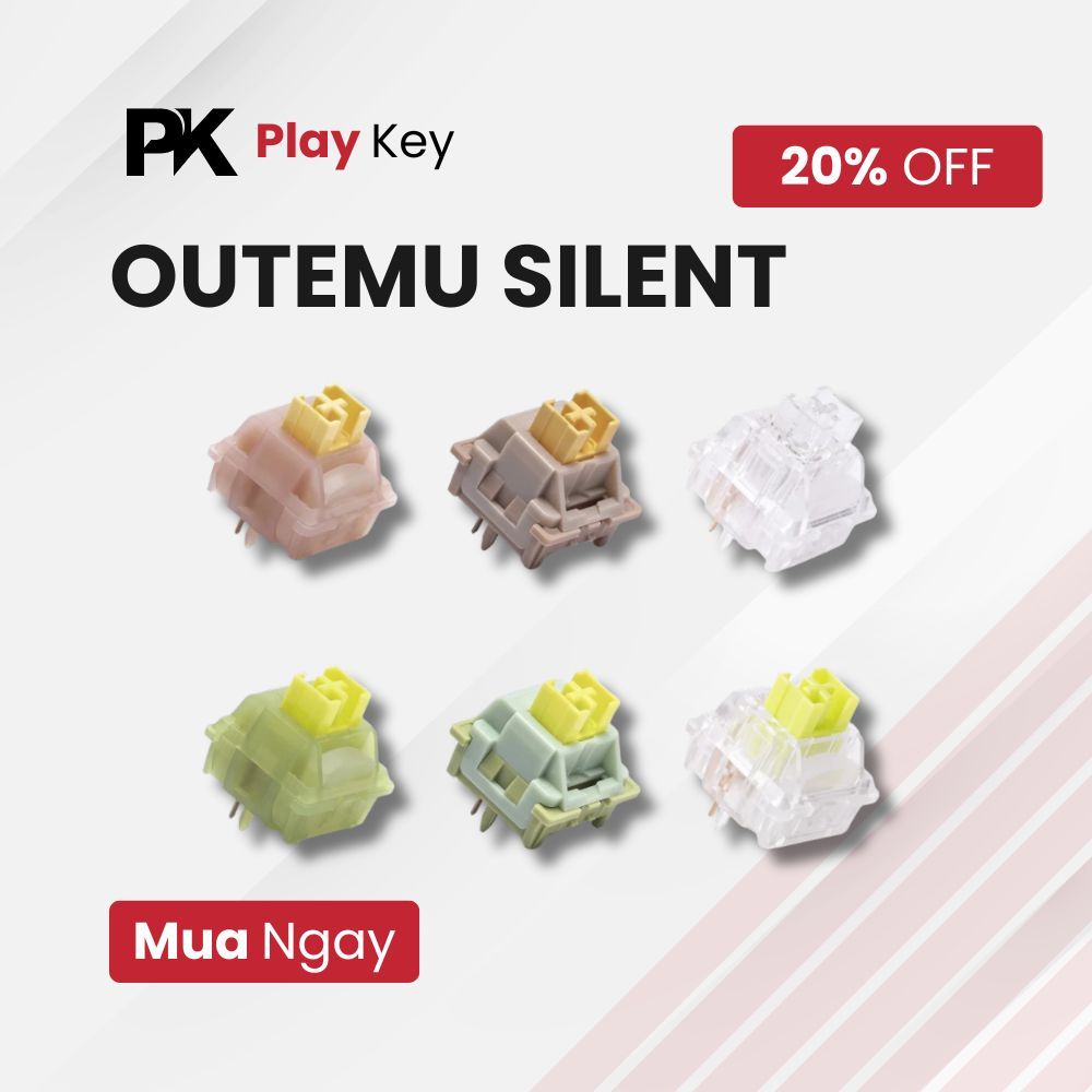 Switch Outemu Silent Lime Peach Crystal Gray White Yellow công tắc bàn phím Switch Silent yên tĩnh k