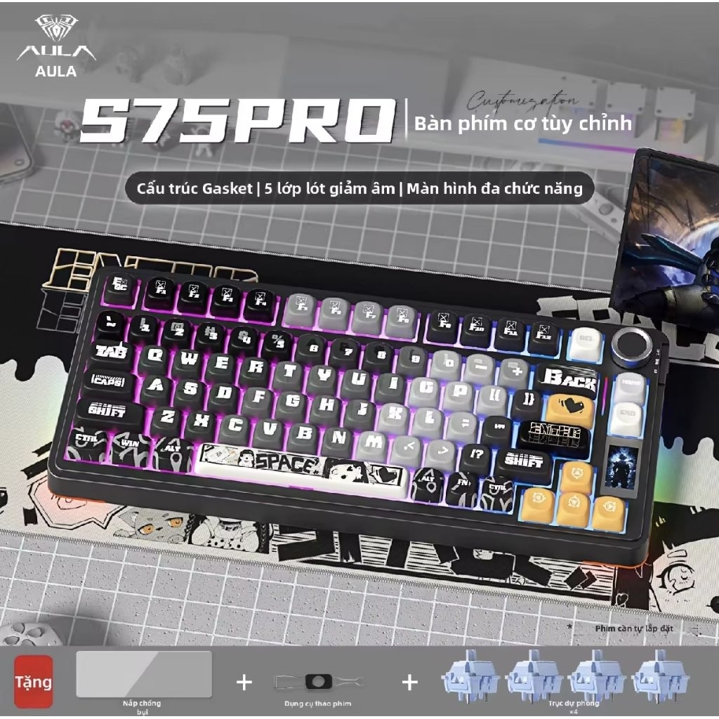 AULA Keycap Bàn phím cơ S75 Pro, F87, F99, F108 đủ size