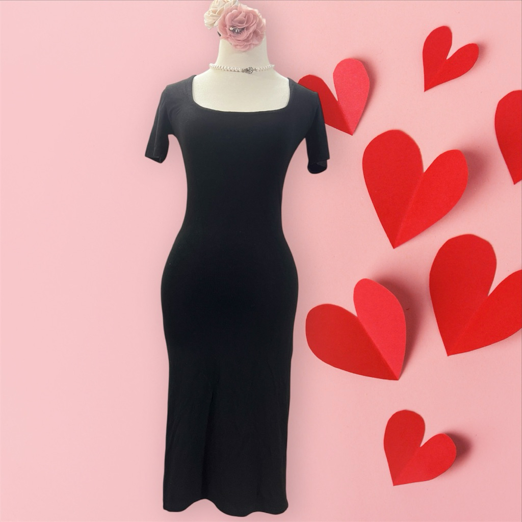 Đầm thun body dáng dài size SML (N92 E62 92 D98)