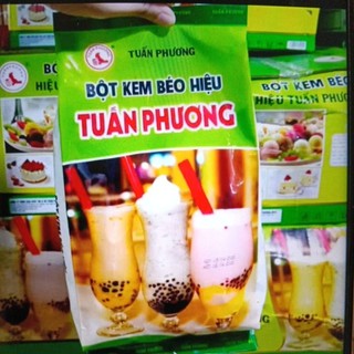 BÁN SỈ THÙNG 10 KG BỘT KEM BÉO HIỆU TUẤN PHƯƠNG, DÙNG ĐỂ PHA TRÀ SỮA GÓI 1KG.