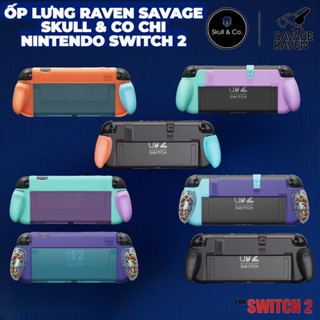 Ốp Lưng Grip Case Switch 2 và túi Raven Savage hãng Skull & Co cho Nintendo Switch 2