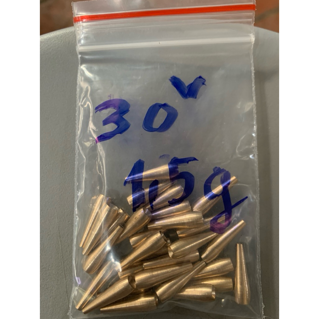 sét 30 viên chì đồng câu lure