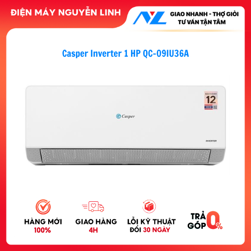 QC-09IU36A - GIAO MIỄN PHÍ - Máy lạnh Casper Inverter 1 HP 09IU36A