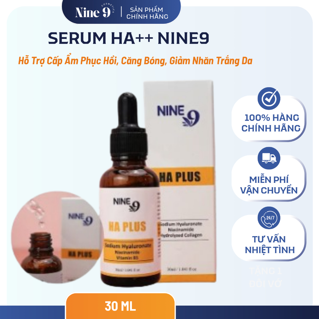 Serum HAPLUS Dày Da Nine 9 – Cấp Ẩm, Phục Hồi Da Khô & Nhạy Cảm