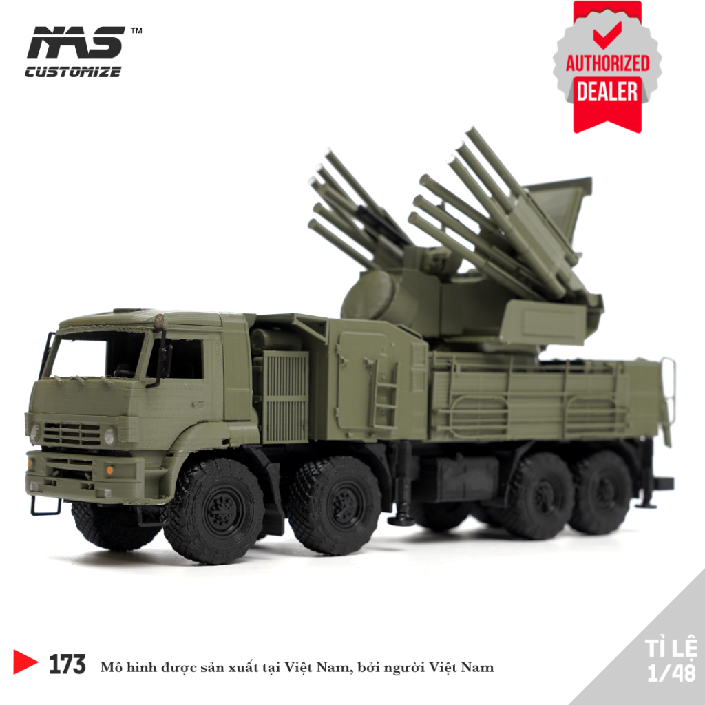[NAS] Mô hình lắp ráp hệ thống phòng không Kamaz Pantsir-S1 Nga 1/48.