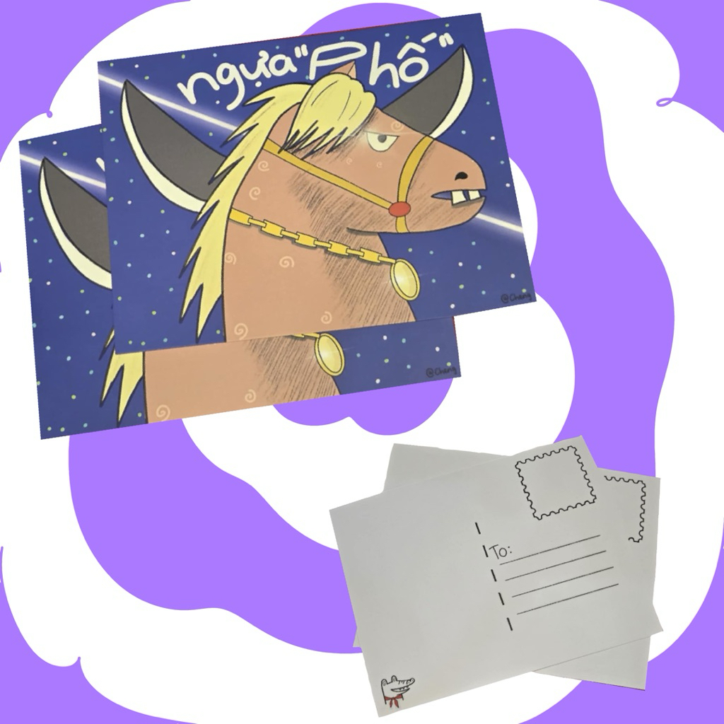 P03- Postcard thiệp Ngựa Phố 🐎 -# CHENG