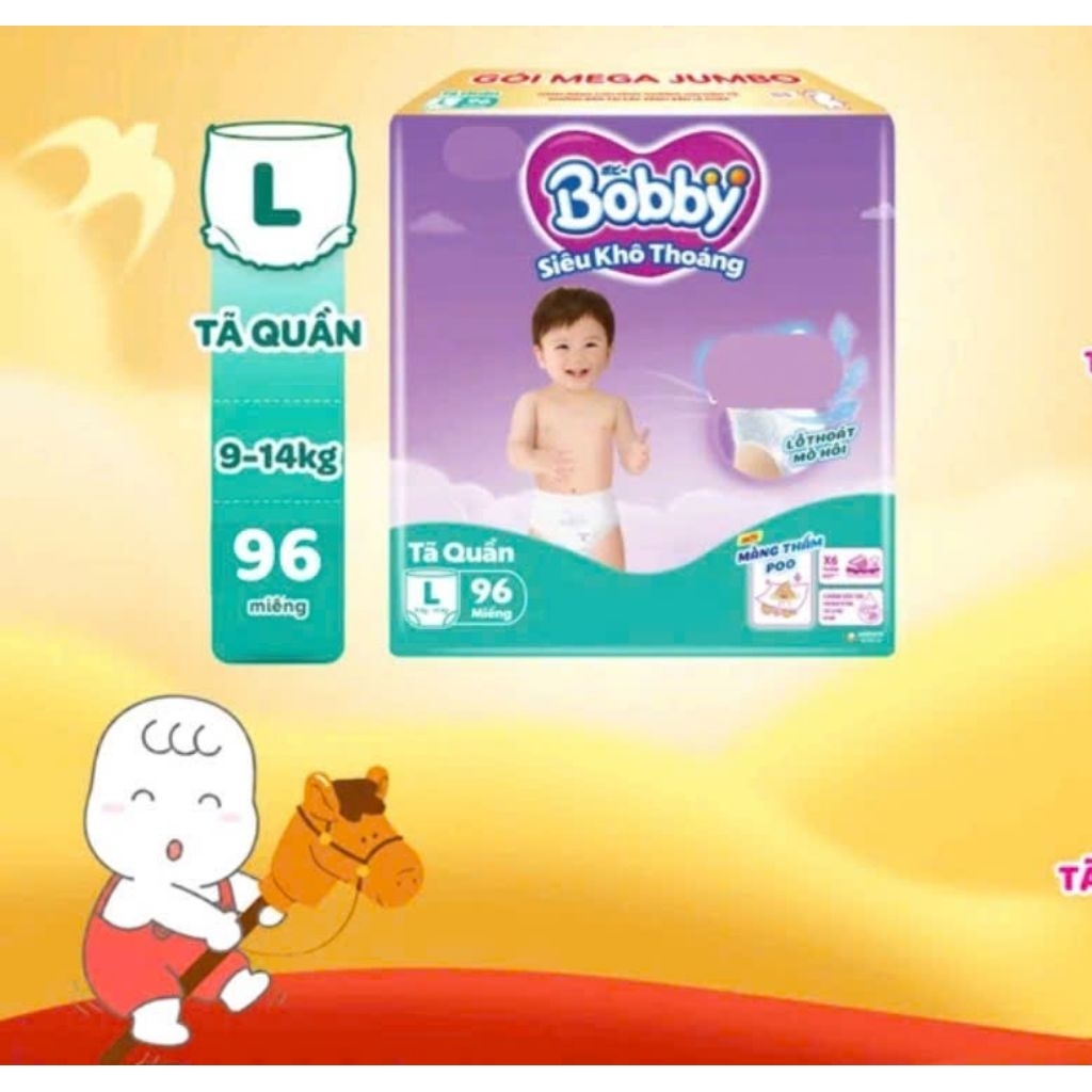 Tã quần Bobby L 96 miếng date mới nhất