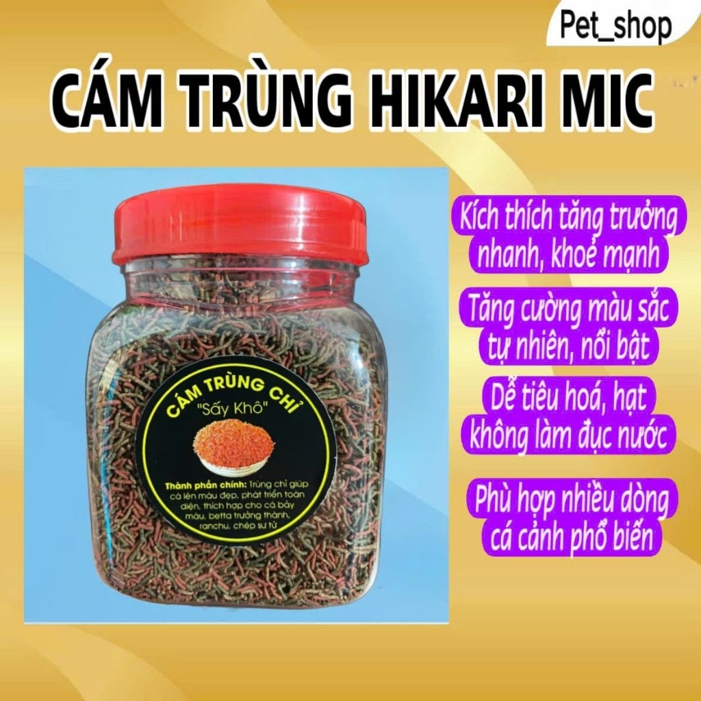 Cám Trùng Chỉ Hikari Mix độ đạm cao 53%, kích size, tăng màu sắc chuyên sâu cho cá cảnh.