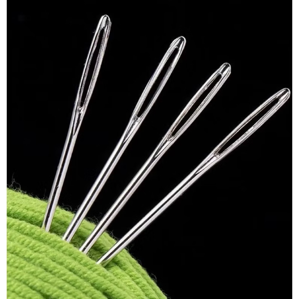 Set 2 cây Kim khâu len inox đẹp 6cm,7cm, lỗ xỏ cỡ vừa 1.5mm và cỡ to 2.0mm, mua nhiều giá tốt - tiệm