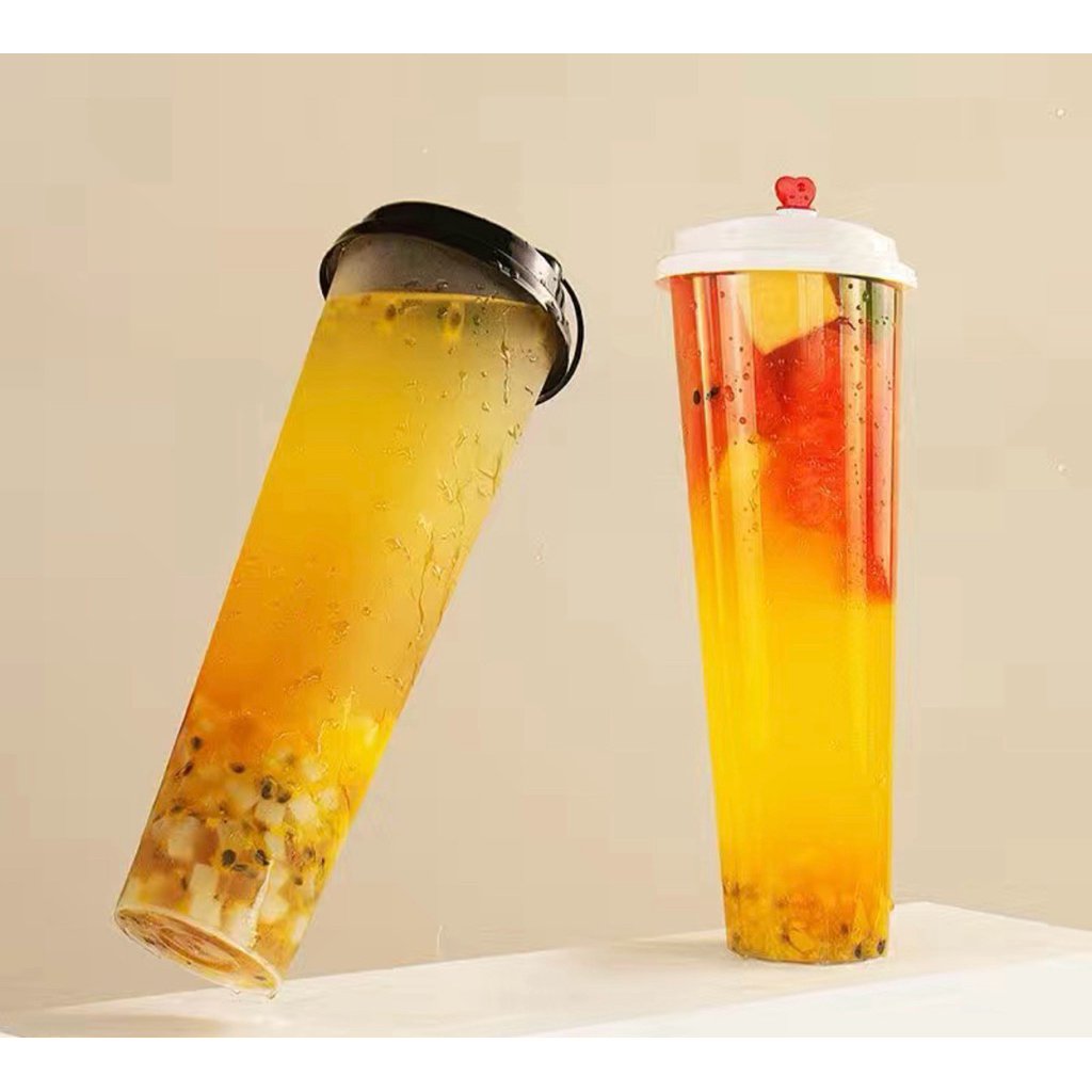 [Bán lẻ] 50 Ly tim “1000ml” 1L siêu cao” nhựa PP cứng – Có thể tái sử dụng – Chịu nhiệt tốt – Ly đẹp