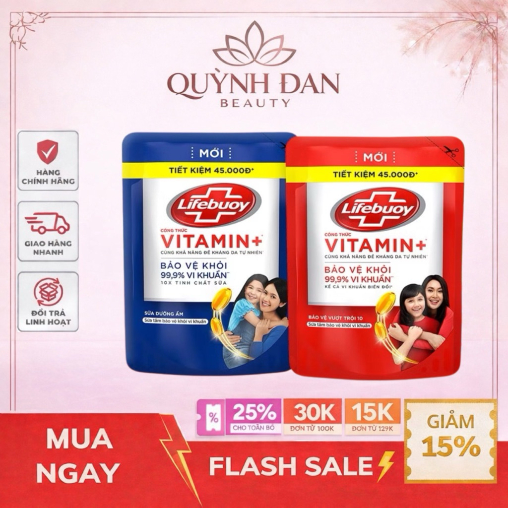 Sữa Tắm Lifebuoy dưỡng ẩm và bảo vệ túi 800g (784ml)