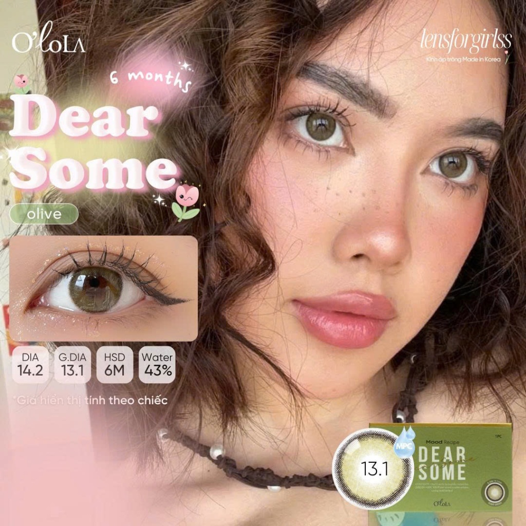 Kính áp tròng DEARSOME OLIVE chính hãng OLOLA | Lens cận | LENSFORGIRLSS