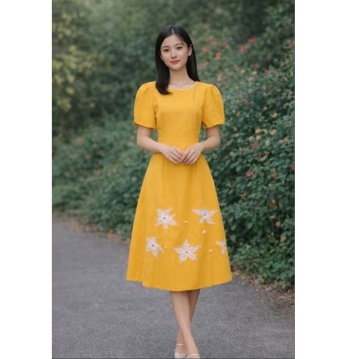 Đầm đính ngọc dáng A Linh Chi House