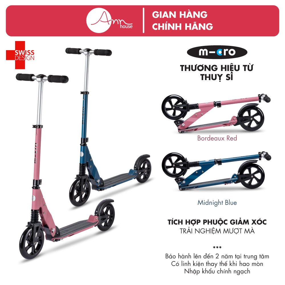 Xe scooter Micro Suspension - Tích hợp phuộc giảm xóc - Thương hiệu Thuỵ Sĩ /Cho trẻ 12+ /Người lớn