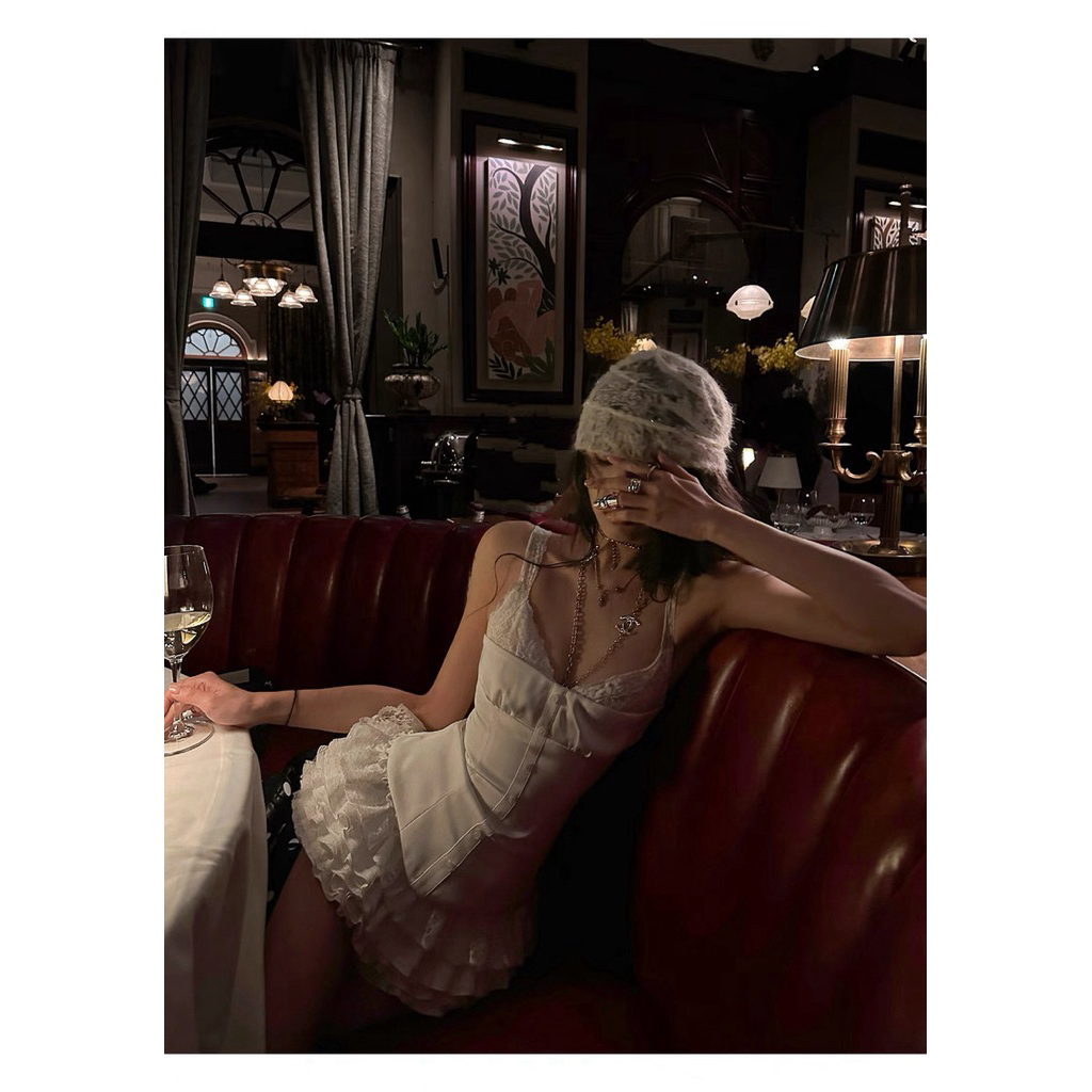 Set áo 2 dây ren ngực kèm chân váy ngắn xếp tầng TABISHOP Set đồ nữ sexy mặc đi phong cách trẻ trung(296) | BigBuy360 - bigbuy360.vn