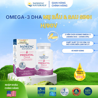 DHA bầu Triglyceride Nordic Naturals lọ 90 viên nang mềm, Hỗ trợ thai kì và thai nhi phát triển khỏe mạnh