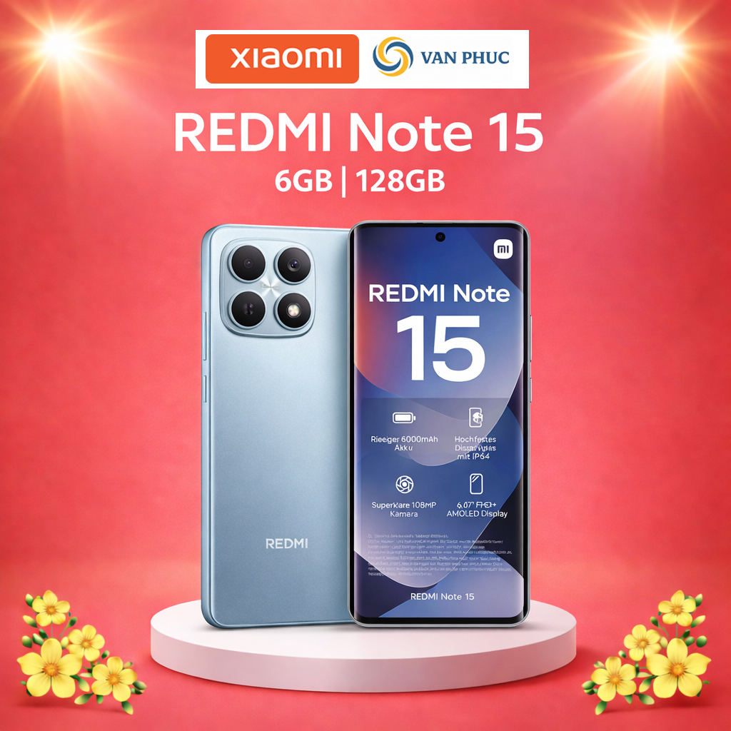 Điện Thoại Xiaomi Redmi Note 15 6GB/128GB  Mới 100% - Hàng Chính Hãng