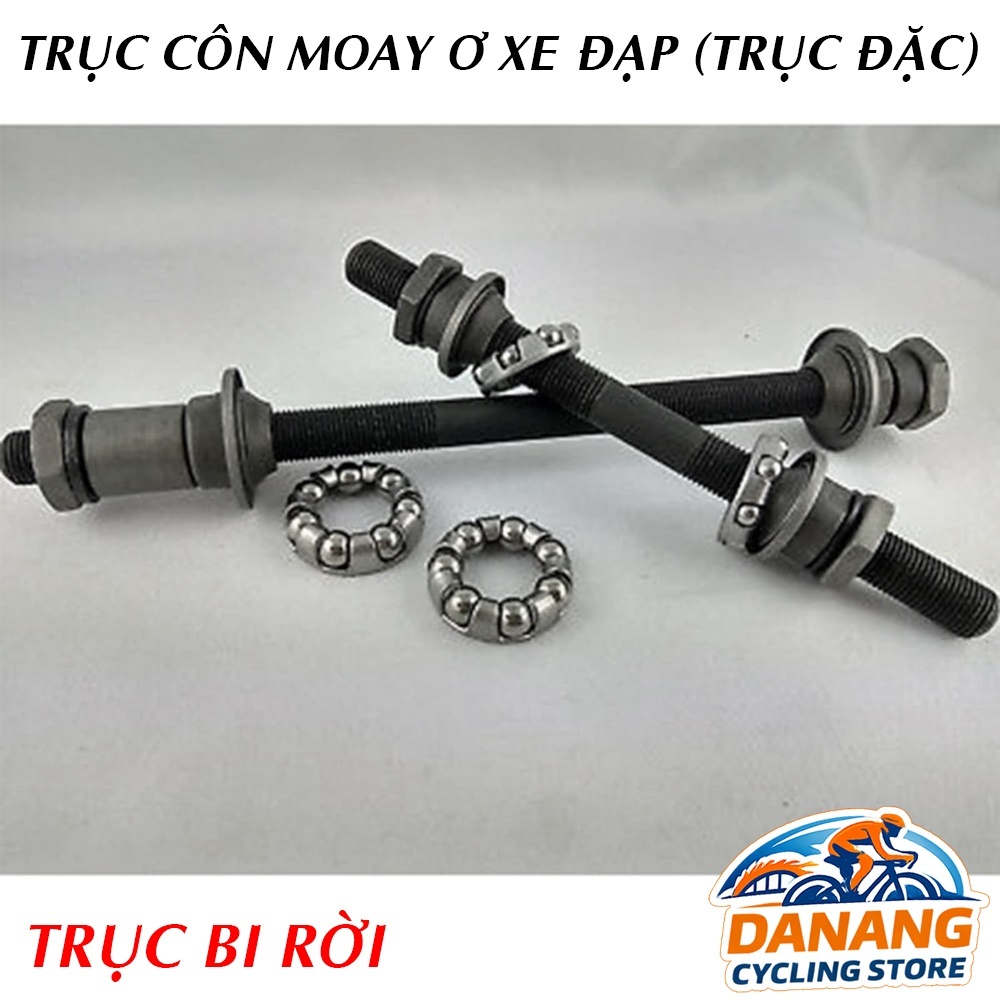 Trục Côn Moay Ơ Xe Đạp Bi Rời Trước Sau – Bi Rời (Trục Đặc)