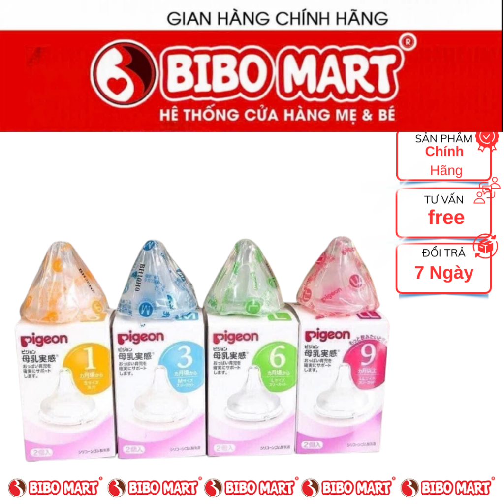 Núm ti thay thế bình Pegion cổ rộng size S,M,L,LL-Núm ti,phụ kiện cho bình sữa cổ rộng