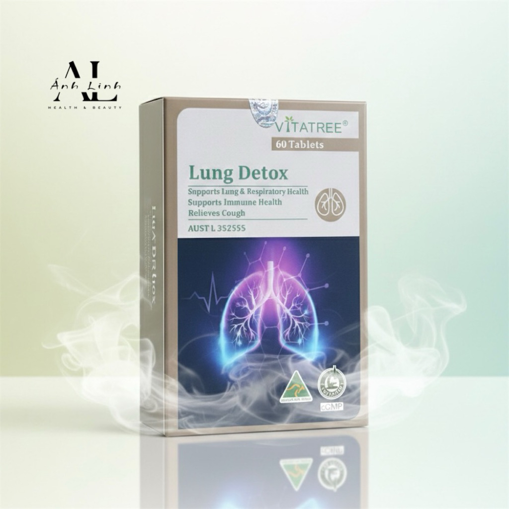 Viên uống bổ phổi Vitatree Lung Detox 60 viên.