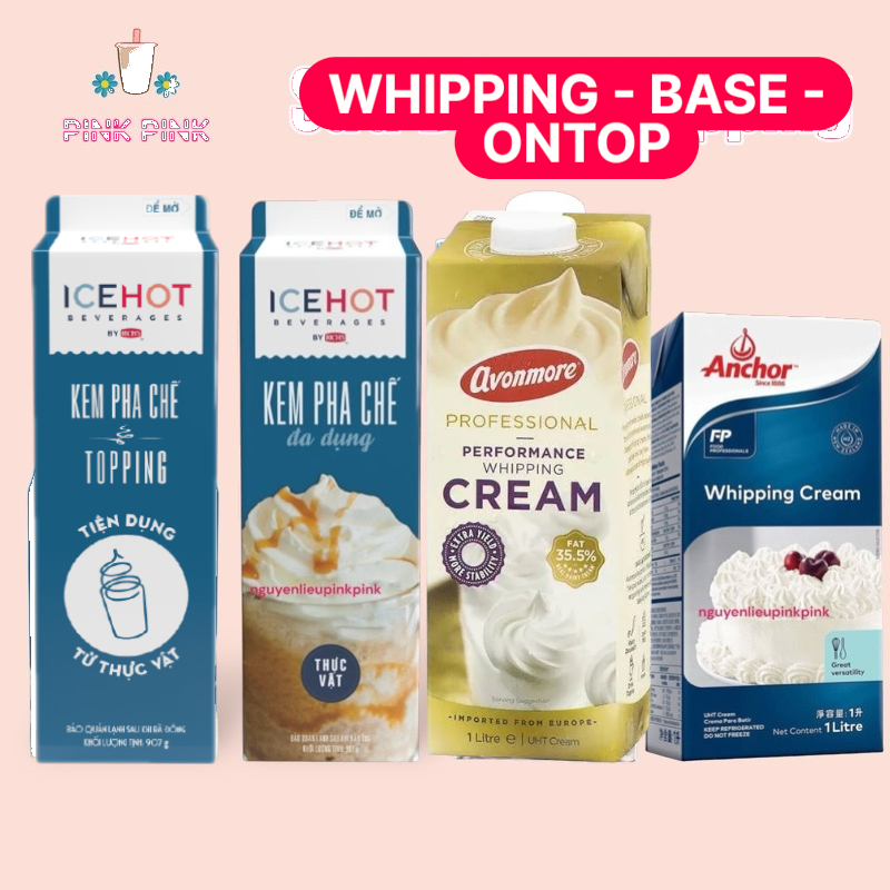 [HỎA TỐC] SỮA WHIPPING CREAM ANCHOR / WHIPPING AVONMORE / WHIPPING BASE / TOPPING BASE / Rich Lùn