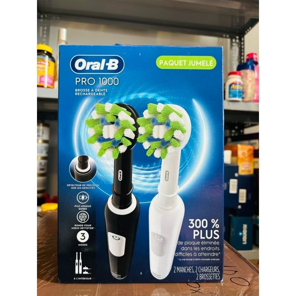 Bàn chải điện Oral-B Pro 1000 Rechargeable Toothbrush Chính Hãng Mỹ - Có kèm đầu thay bàn chải