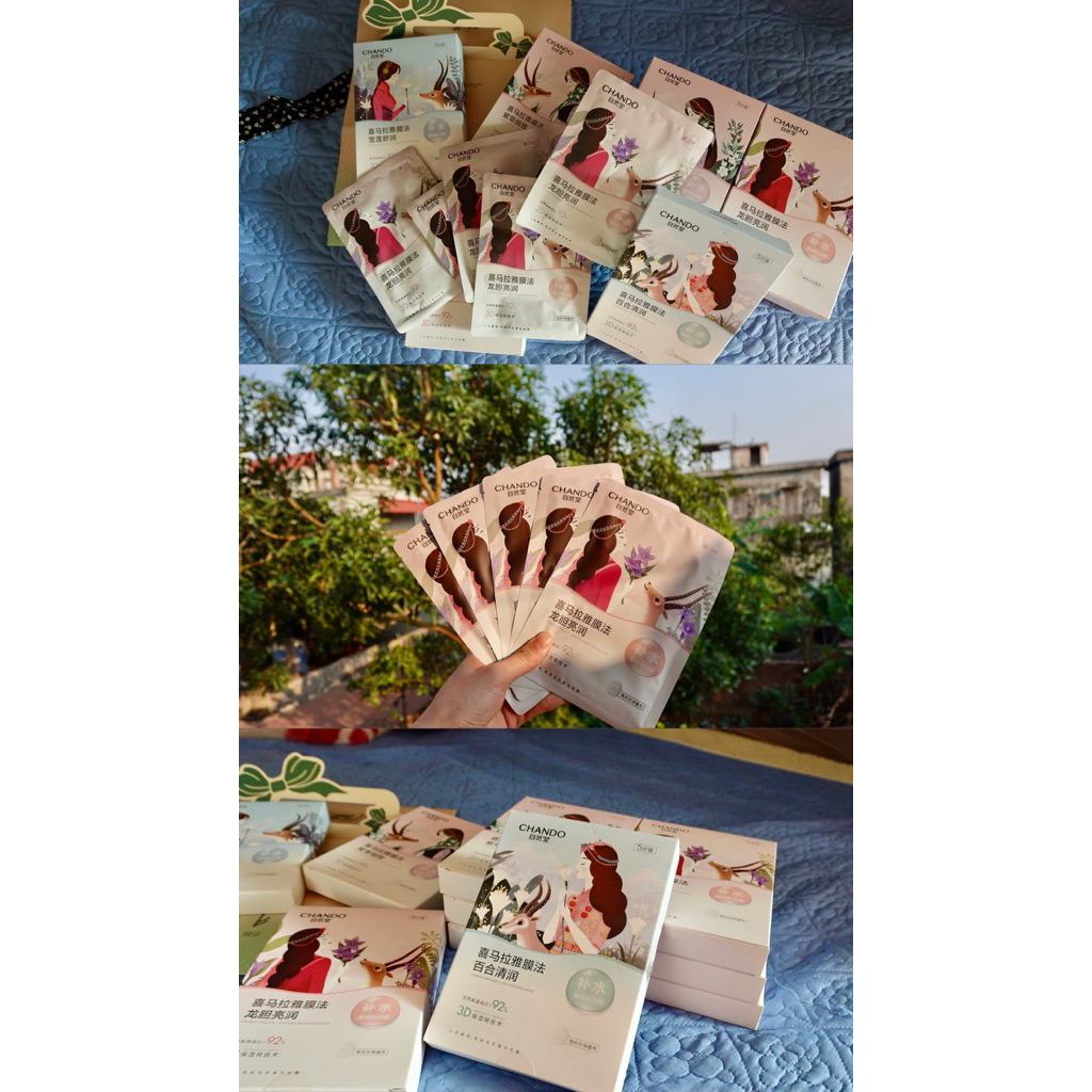 Hộp mặt nạ thảo dược Chando Himalaya 5 miếng