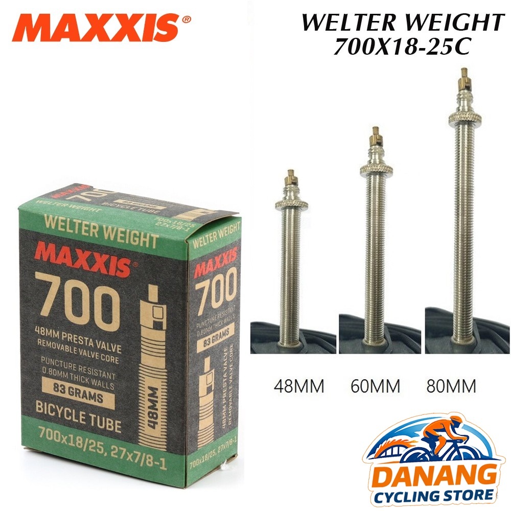 Ruột Xe Đạp Siêu Nhẹ MAXXIS Welter Weight 700x18-25C Van Pháp (FV)