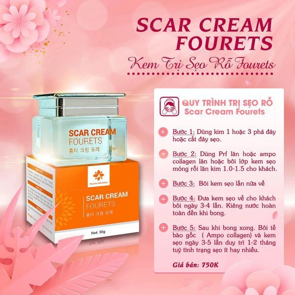 Scar Cream Fourets Cosmetics - Kem Sẹo Rỗ Fourets Cosmetics